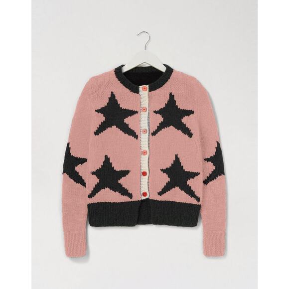 Wool and the Gang A Star Is Born Cardigan Sweater- 1 Duck Egg Blue - Picture 3 of 3